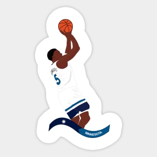 Basketball player Anthony Edwards in action Sticker